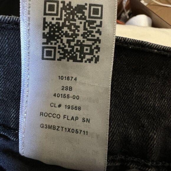 True Religion Mens Rocco Relaxed Skinny Jeans Size 34x32 Black Flap Pockets - Picture 11 of 12